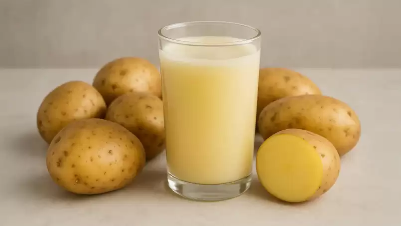 Suco de batata crua