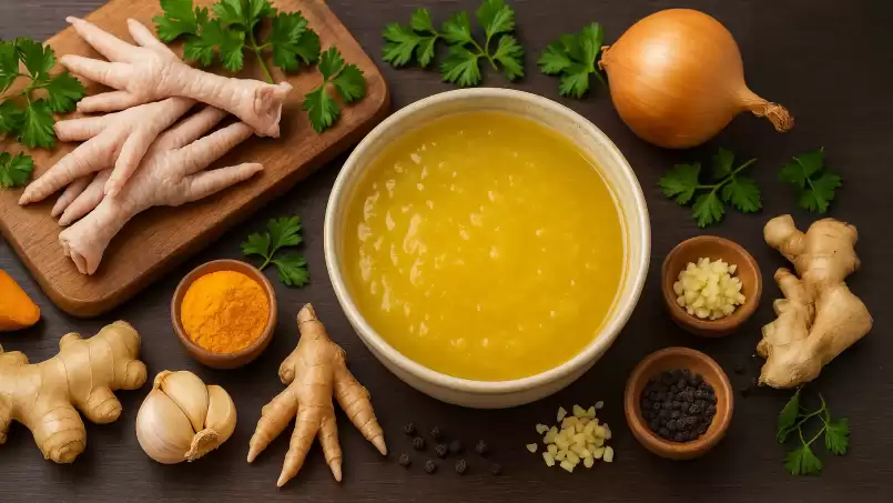 Colágeno natural de coxas de frango com cúrcuma, gengibre e pimenta preta