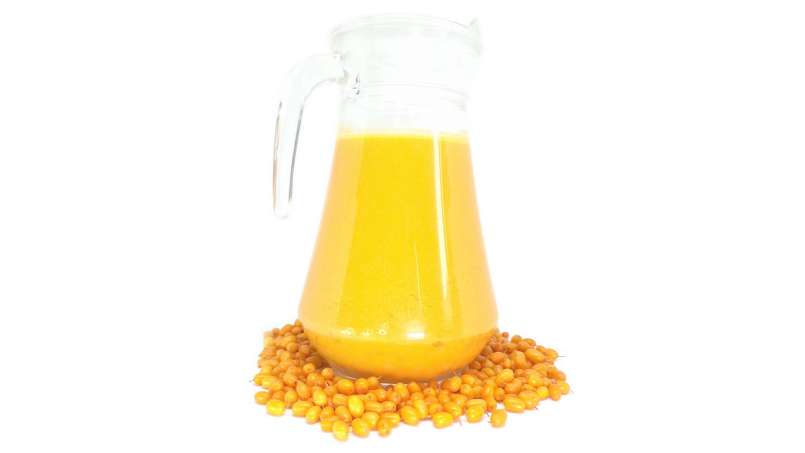 Suco de espinheiro-mar sem açúcar com gengibre e limão, foto 1