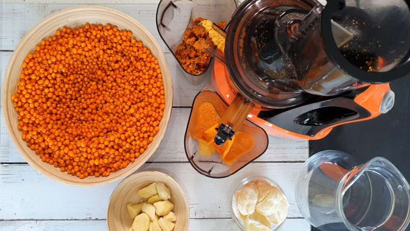 Suco de espinheiro-mar sem açúcar com gengibre e limão, foto 4