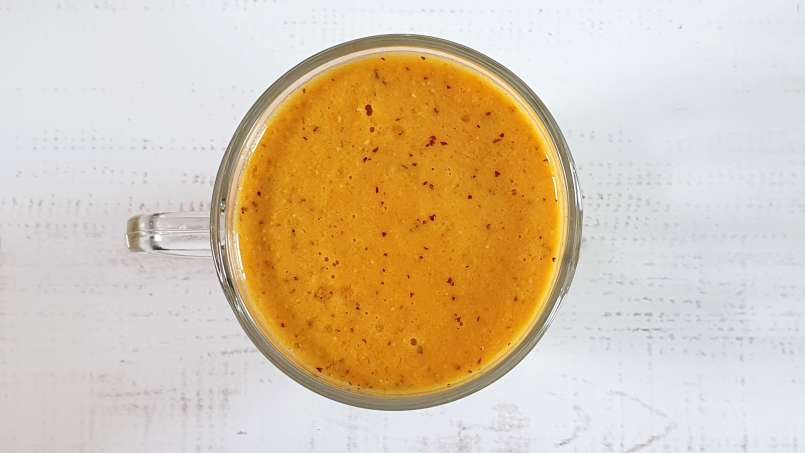 Smoothie de espinheiro-mar com maçã, gengibre, pólen e mel, foto 4