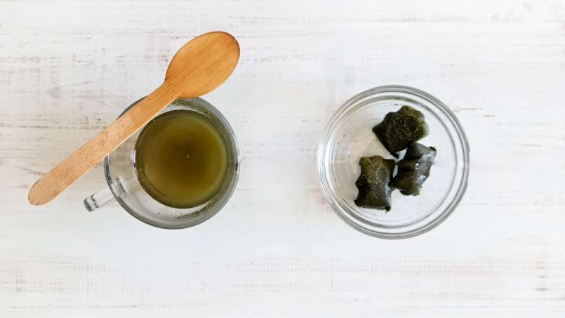 Cubos de gelo de suco de urtiga congelado, foto 4