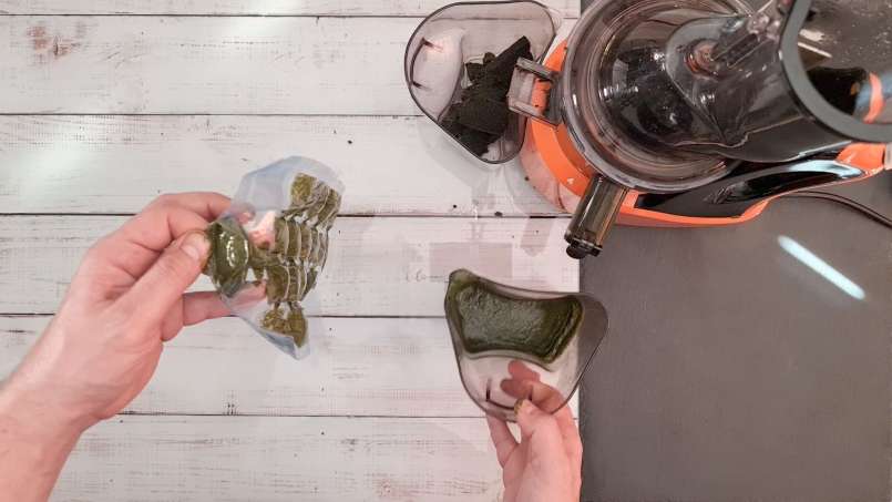 Cubos de gelo de suco de urtiga congelado, foto 6