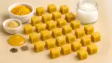 Gotas anti-inflamatórias com cúrcuma, gengibre, pimenta preta, mel e óleo de coco